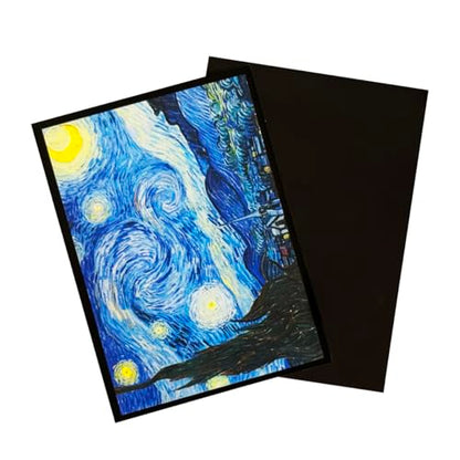 120pcs Starry Sky Night 66x91mm Standard Size Card Protector Top Loaders Board Game Matte Card SleevesTrading Card Game Cover Shield for Standard Size Cards