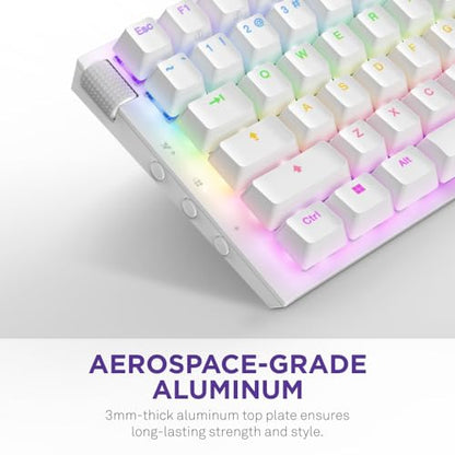 NZXT Function 2 MiniTKL Wired Tenkeyless Optical Gaming Keyboard - 8K Polling Rate - Linear Optical Switches - Adjustable Actuation - Double-Shot PBT Keycaps - RGB - Hot-Swappable - White - color: White, size: Mini Tenkeyless, style: Function 2
