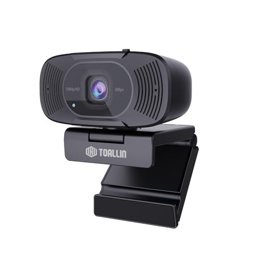 TOALLIN 1080P FHD Auto-Focus Webcam with Dual Microphones, Computer Web Camera, 90° Wide Angle, Privacy Shutter, USB Webcam for Video Calls - style: 1080P Auto Focus Webcam