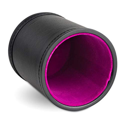 Leather Dice Cup for Board Games, Pink Felt Lining - style: Purple