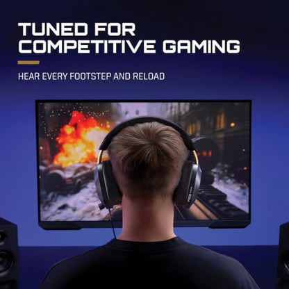 RIG R5 Spear MAX HD Wired PC Gaming Headset | 40mm GrapheneQ™ Drivers, USB-C Audio DAC, Dolby Atmos 3D Audio, Detachable Noise-Canceling Mic, Memory Foam, 3.5mm, USB-C - color: Black