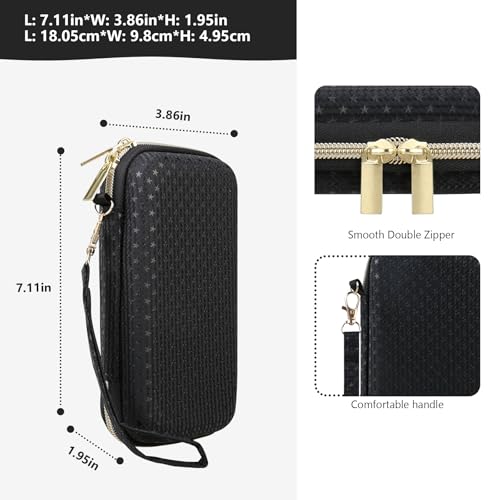 Supmay Hard Travel Case for My Arcade Tetris Pocket Player Pro, Strategic Puzzle Games, Portable Video Game System Handheld Game Protection Case with Mesh Pocket for Batteries and USB Cable, Black - color: Black Star