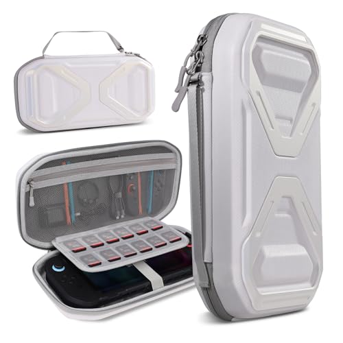 SUPCASE Pro Edition Carrying Case for Nintendo Switch 2 2025, [12 Game Card Storage] [Military-Grade Protection] Spacious Portable Hard Shell Travel Bag for Switch 2 Console & Accessories, White - color: White, size: Pro