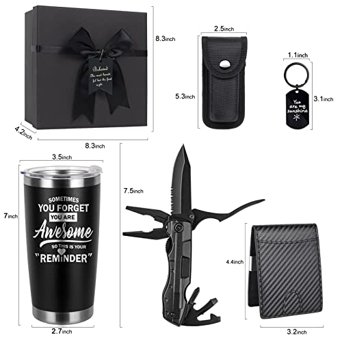 Birthday Gifts for Men Funny Christmas Gifts Baskets for Him Father’s Day for Dad Anniversary Who Have Everything for Husband, Boyfriend, Brother, Son, Grandpa Tumbler Multitool Gift Set