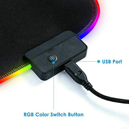 axGear Gaming Mouse Pad RGB LED Light Color Switching for Computer Laptop Colorfull