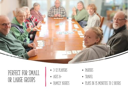 Burum Card Game – Easy-to-Learn Family Card Game for 3-12 Players, Unique Sweep-the-Pile Gameplay, Fun for Kids, Teens & Adults, Great for Game Night, Parties & Travel