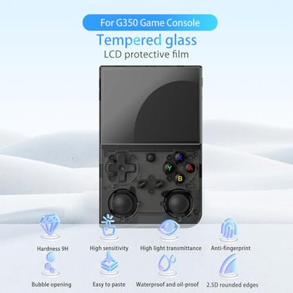 NOUKAJU Screen Protector for G350 Game Console, HD Tempered Glass,9h Hardness,Scratch,Anti-Fingerprin,Tempered Glass Film Guard for G350 Retro Handheld Game Console[3 Pack]
