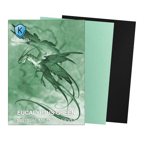 Eucalyptus Green Dual Matte Card Sleeves, Katomula Card Sleeves for MTG, Standard Card Sleeve for MTG, PKM, Flesh & Blood - color: Eucalyptus Green