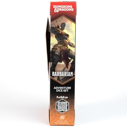 D&D Adventure Dice (Barbarian Class: Orange) - style: Barbarian Class: Orange