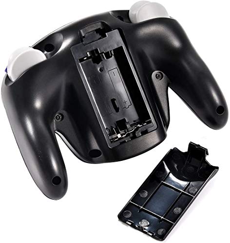 PGYFDAL Wireless Game Cube Controller, 2 Pieces 2.4G Wireless Classic Gamepad with Receiver Adapter for Wii Game Cube NGC GC (Black and Orange) - color: Black&Orange