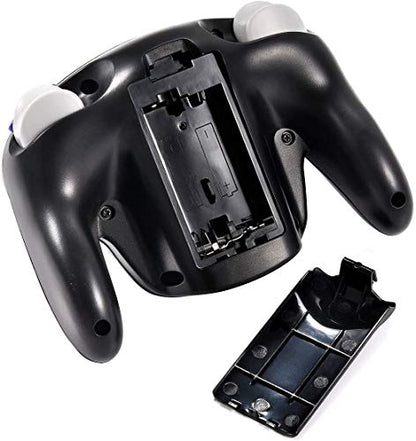 PGYFDAL Wireless Game Cube Controller, 2 Pieces 2.4G Wireless Classic Gamepad with Receiver Adapter for Wii Game Cube NGC GC (Black and Orange) - color: Black&Orange