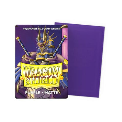 Dragon Shield | Japanese Size Card Matte Sleeves | 60 CT - Smooth & Tough Premium TCG Sleeves - Compatible with Yu-Gi-Oh, Naruto, Cardfight & Vanguard | Purple - color: Purple Matte
