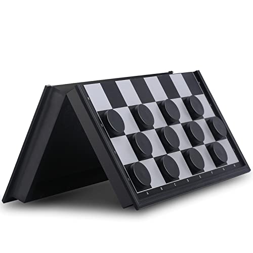 Magnetic Travel Checkers Board Game Set for Kids and Adults | Portable Folding Board, Family Educational Toys for Class, Family, Party