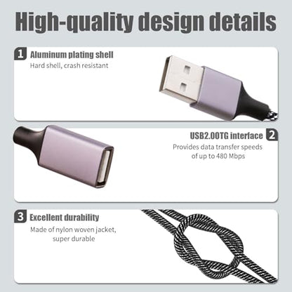 USB A Splitter(10 inch Long),USB A Splitter 1 in 4 Out,USB A Male to 4 Female USB Y Splitter,USB Splitters for Charging Slow and Data Transfer for Webcam/Printer/USB Devices/Laptop Etc(Grey) - color: Grey(usb a to 4 usb a)