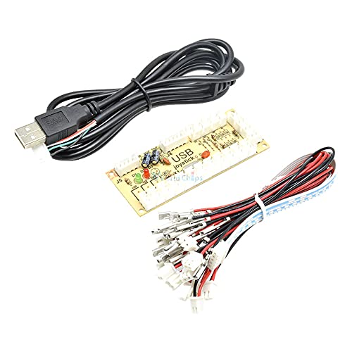 Zero Delay Arcade USB Encoder PC to Joystick Push Buttons Wired Cables for Fight Stick Control Module Board DIY Arcade Game Kit