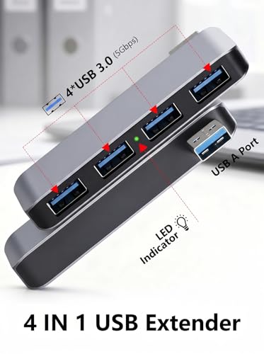 Right USB Hub, Cable-Free USB Splitter,Portable USB Hub for Laptop | One-hand Operation & Device Protection,Plug and Play,cordless integrated design,5Gbps High Speed Transfer - style: Right USB 3.0 Hub