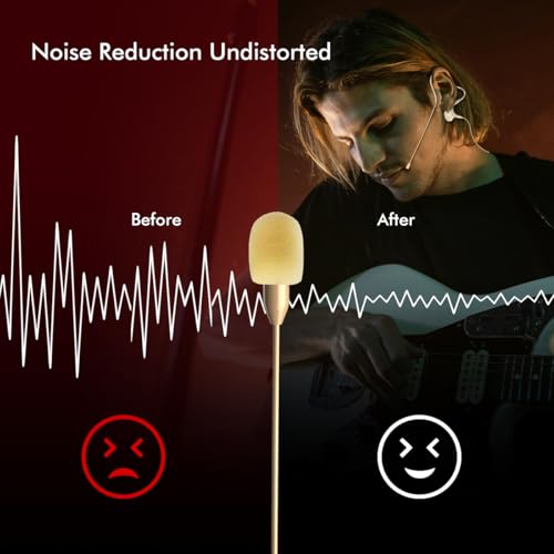KIMAFUN Headset/Headworn Microphone Single Earset Ear-Hook Over Ear Hanging Condenser Mic Compatible with AKG Wireless System Bodypack Transmitter, Ideal for Performance, Theater, Lecture - Beige D3 - size: D3 for AKG Wireless System