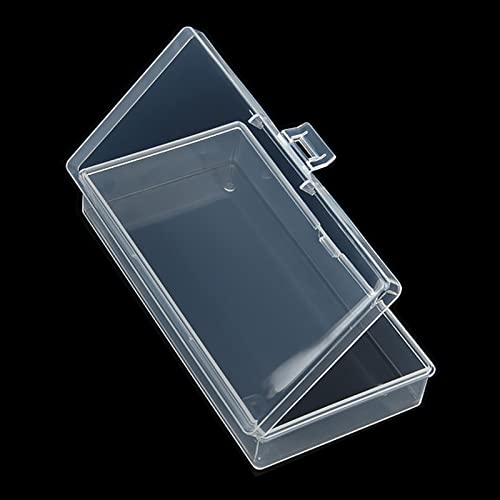 12 Pack Rectangular Clear Plastic Storage Containers | 5.7 x 2.95 x 1.18 inch, Hinged Lid, For Beads and Small Craft Items - size: 5.7 x 2.95 x 1.18 inch