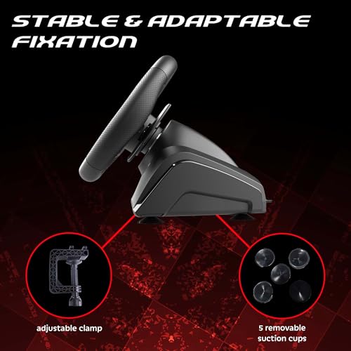 SUBSONIC Superdrive 270 GT Racing Wheel Xbox Series Switch 2/Switch PS4 PC | Steering Wheel, Dual Joysticks, Pedals, Gear Shifter for GTA 6 & Farming Simulator - Vibration, Diameter 27 cm, Rotation 270°