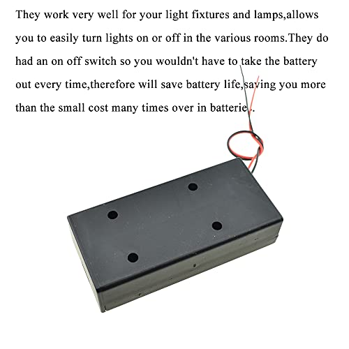 HAHIYO 18650 Battery Holder Bundle with Wire Sturdy Cover Flexible Springs Contact Build-in Switch Batteries Black Case Easy Install 5 Pieces for Wall Clocks Ham Radio Kids Toys - style: 18650-2-5P