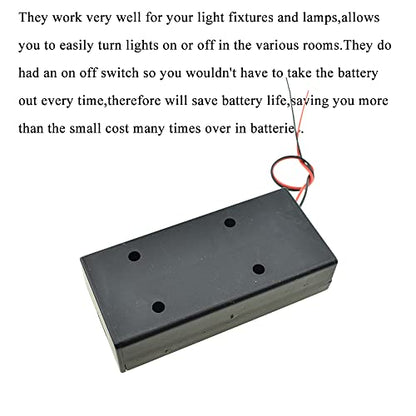 HAHIYO 18650 Battery Holder Bundle with Wire Sturdy Cover Flexible Springs Contact Build-in Switch Batteries Black Case Easy Install 5 Pieces for Wall Clocks Ham Radio Kids Toys - style: 18650-2-5P