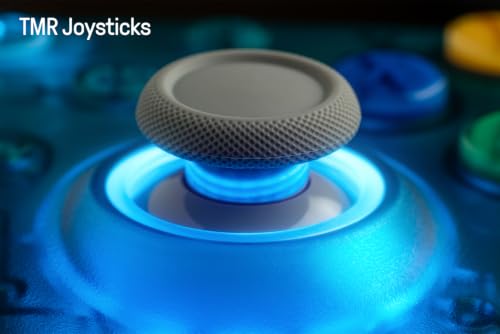 8Bitdo Ultimate 2 Wireless Gaming Controller with TMR Joysticks, Switchable Hall Effect/Tactile Triggers, 8Speed Wireless Tech, Charging Dock, RGB Fire Ring for PC & Android - Clear Blue - color: Clear Blue, size: Ultimate 2 Wireless