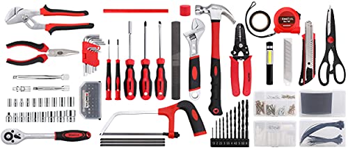 KingTool 325 Piece Home Repair Tool Kit, General Home/Auto Repair Tool Set, Toolbox Storage Case with Drawer, General Household Tool Kit - Perfect for Homeowner, Diyer, Handyman - style: 325-Pieces