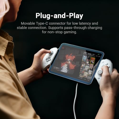 GameSir G8 Plus MFi iPhone Controller, Hall Effect Sticks | Apple MFi Certified USB-C Gaming Controller for iPhone Series, Compatible with iPad Mini & Android, 2 Back Buttons