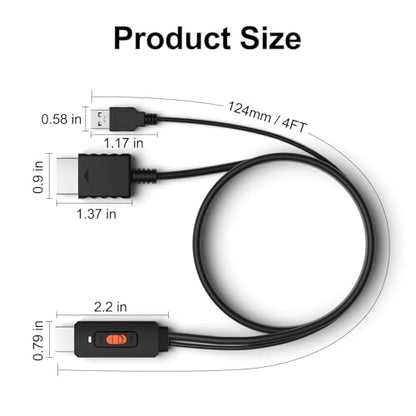 PS2 to HDMI Adapter HD-Link Cable Support ON/Off Switch, Converter PS3 Video Signal to HDMI Signal with True Ypbpr HD Signal Output (100% Improve Video Quality for PS2 and PS3) - style: PS3 HDMI Converter