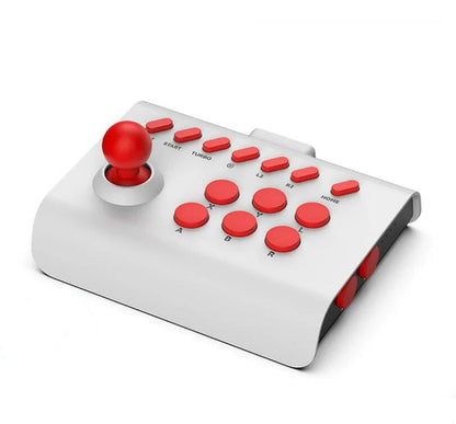 Melody Sophia Wireless Arcade Fight Stick Joystick for PS4 PS3 Switch PC Mini Retro Game Joystick Fighting Controller (White Red) - color: White Red