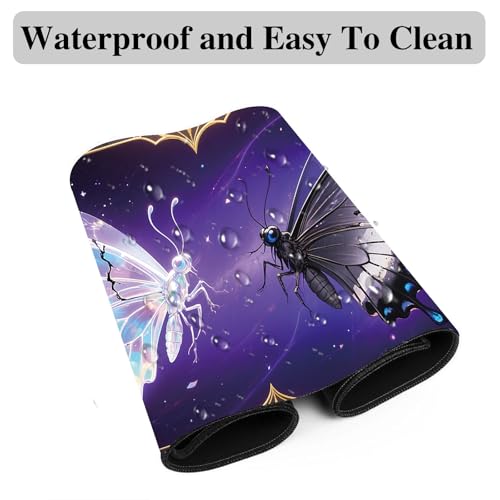 for MTG Playmat, for TCG Play Mat, 24 x 14 inches, Magic Game Card Mat Commander Playmat,Trading Card Inked Game Mat,Battle Game Rubber Non-Slip Mat - Butterfly - color: Butterfly