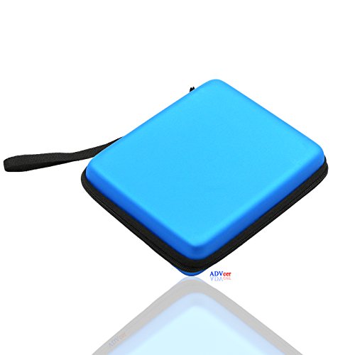ADVcer 2DS Case, EVA Waterproof Hard Shield Protective Carrying Case with Hand Wrist Strap and Double Zipper Compatible with Nintendo 2DS (Blue) - color: Blue