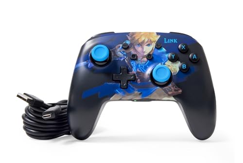 PowerA Enhanced Wireless Controller for Nintendo Switch with Lumectra - Wake Up Link, Gamepad, Game Controller, Bluetooth Controller, Rechargeable - style: Wake Up Link