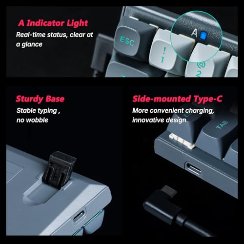 E-YOOSO Hz-61 60% Wired RGB Gaming Keyboard, Magnetic Switch, Hot-Swap | 8000Hz polling, rapid trigger, DKS/MT/TGL, 14 RGB modes, double-shot PBT keycaps, Type-C detachable, compact design.