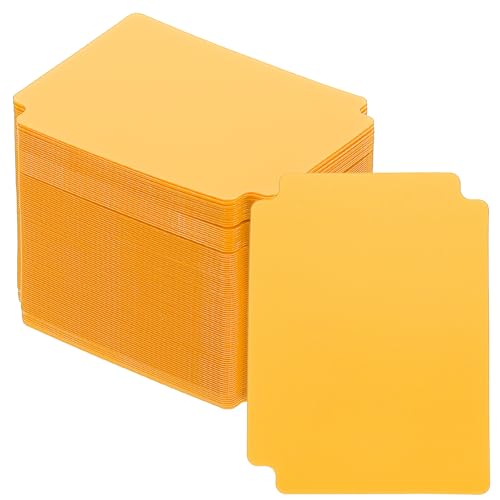 PATIKIL Trading Card Dividers, 100 Pcs Index Card Football Card Sorter Storage Boxes Organizer Tray Accessories for Sports Game Baseball Card, Yellow - color: Yellow