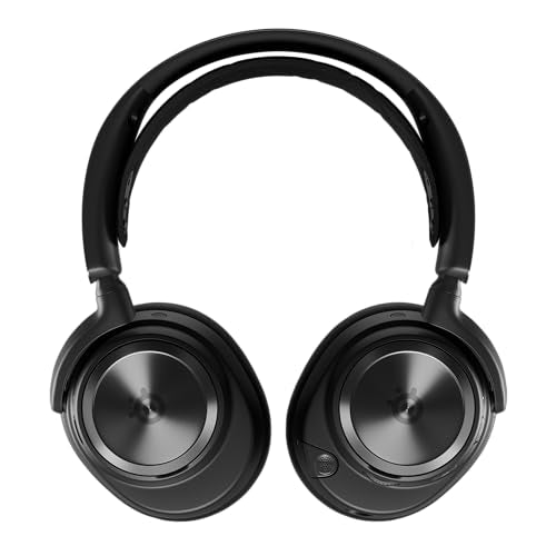 SteelSeries Arctis Nova Pro Wireless Multi-System Gaming Headset - Premium Hi-Fi Drivers - Active Noise Cancellation - Infinity Power System - Stealth Retractable Mic - PC, PS5/PS4, Switch, Mobile - color: Black, style: PC