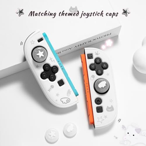 GeekShare Slim Protective Case Compatible with Switch 2 (2025), Anti-Scratche and Shock-Absorption Dockable Hard Shell for Switch 2 Game Console - Angel Descended - color: Star Angel Cat