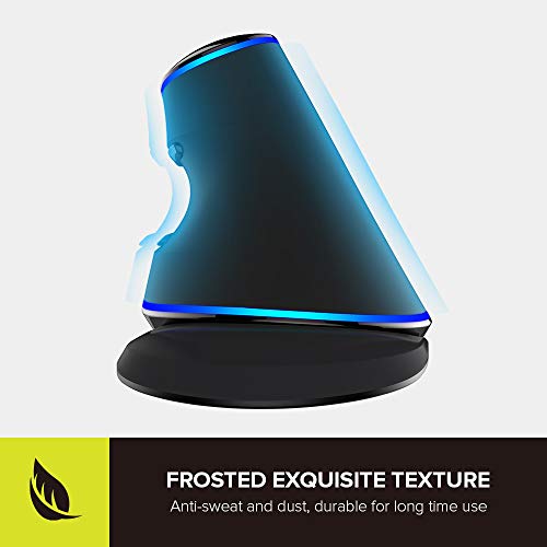 DELUX Wired Ergonomic Vertical Mouse, Ergonomic Mouse for Large Hands, Blue LED Backlit, Up to 12800 DPI, Removable Wrist Rest, 6 Programmable Buttons, Silent Click, Compatible with Laptop/PC (M618PU) - color: Wired with single light