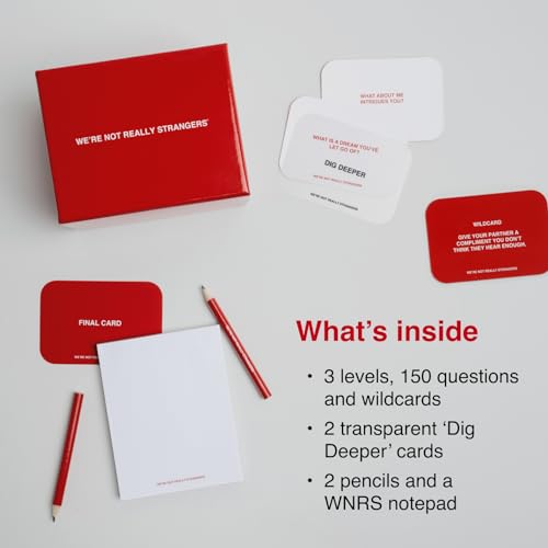 WE'RE NOT REALLY STRANGERS Card Game, Conversation Card Game for Adults | 150 Cards for Adults, Teens, Couples, & Strangers - Icebreaker Questions for Game Night or Date Night, Ages 15+, 2-6 Players - style: Core