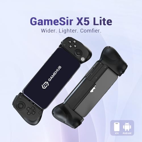 GameSir X5 Lite Mobile Gaming Controller for Android,Hall Effect Joystick | Lightweight Ergonomic Phone Controller- Play Genshin Impact & Zenless Zone Zero