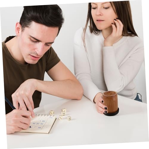 BESPORTBLE Wooden Dice Cup Capacity Dice Rolling Cup with Base for Board Games Excellent Craftsmanship for Home Ktv Bar Entertainment Versatile Dice Shaker Prop