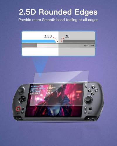 3 Pack Screen Protector for GPD WIN 5 Handheld Game Console, 9H Hardness Tempered Glass for GPD WIN 5,Anti-Scratch, HD Clarity,Bubble Free