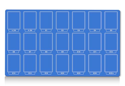 Playmat for TCG Card Pricing | MTG Selling Mat | TCG Card Vendor Booth Organizer | Game Store Accessory | Collector Sorting | 7 Colors Available (Blue) - color: Blue