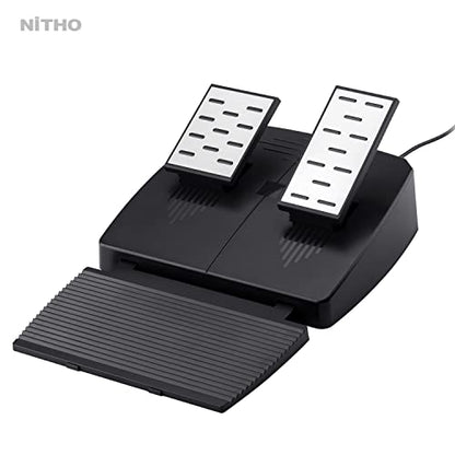 Nitho Drive Pro ONE Racing Wheel with Pedals and Separate Shifter, 270° Gaming Steering Wheel Compatible with PC, PS4, Switch, Xbox One & Xbox Series X|S, Zero Dead Zone Driving Sim with Vibration