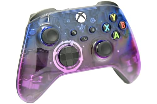 Wireless Custom Controller Compatible with PC, Windows 10+, Series X/S & One (Series X/S Clear Blue & Purple) - color: Series X/S Clear Blue & Purple