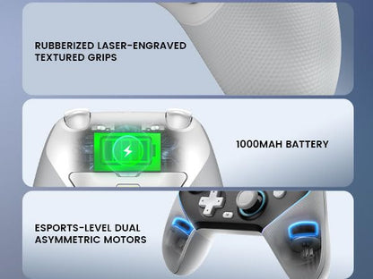 GameSir Super Nova Wireless Gaming Controller for PC/Switch/iOS/Android, Hall Effect Stick & Trigger, RGB Lighting, Swappable ABXY, Detachable Faceplate, 1000mAh with Charging Dock - Black&White” - color: Black&White
