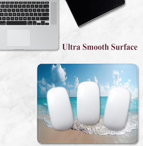 Anti Slip Rubber Beach Gaming Mouse Pad, Stitched Edge Computer Mouse Pad | High Density Smooth Surface, Anti Slip Rubber Bottom Stable And Not Displaced, Exquisite Lock Edge Wear-Resistant And Durable - color: Beach