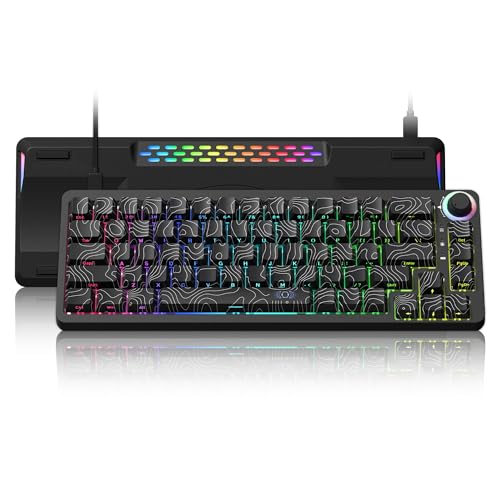 Womier M68HE PRO 60% Percent Keyboard Rapid Trigger Gaming Keyboard RGB | Hall Effect Topographic Keyboard,Wired Custom 8000 Hz Mechanical Keyboard with Magnetic Switch,PBT Keycap for Mac/Win,Black - color: M68HE PRO-Black