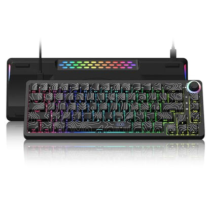 Womier M68HE PRO 60% Percent Keyboard Rapid Trigger Gaming Keyboard RGB | Hall Effect Topographic Keyboard,Wired Custom 8000 Hz Mechanical Keyboard with Magnetic Switch,PBT Keycap for Mac/Win,Black - color: M68HE PRO-Black