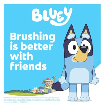 Colgate Kids Bluey Toothbrush and Kids Toothpaste Gift Set, Includes Bluey-Themed Battery Toothbrush, 2 Bubblegum Flavored Fluoride Toothpastes, and 2 Manual Toothbrushes - style: Bluey